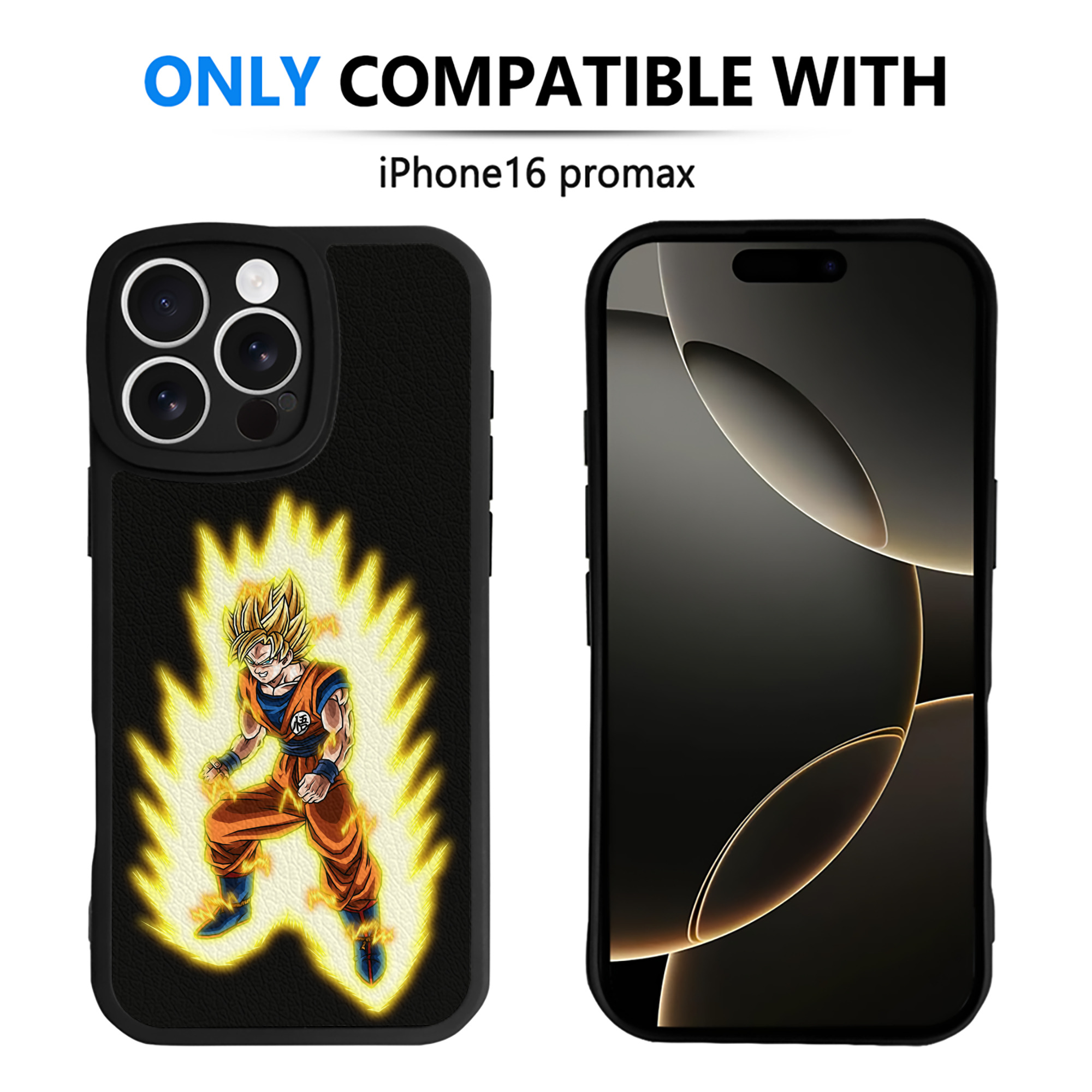 （画像用） ドラゴンボール 孫悟空（そん ごくう）Son Goku カカロット DRAGON BALL Kakarotto 【iPhone 16シリーズ対応】シリコンスマホケース（レザー調） 材質：シリコン
